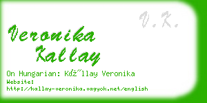 veronika kallay business card